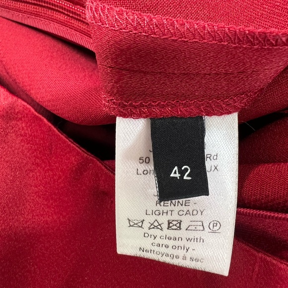 Joseph Red Midi Renne Light Cady Red Evening Skirt Size US 10 EU 42 Satin - Picture 9 of 16